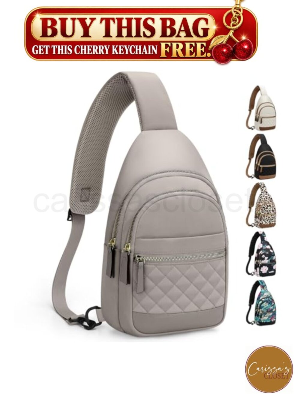 ✨ Capolo Women's Waterproof Nylon Crossbody Sling Bag Fanny Pack